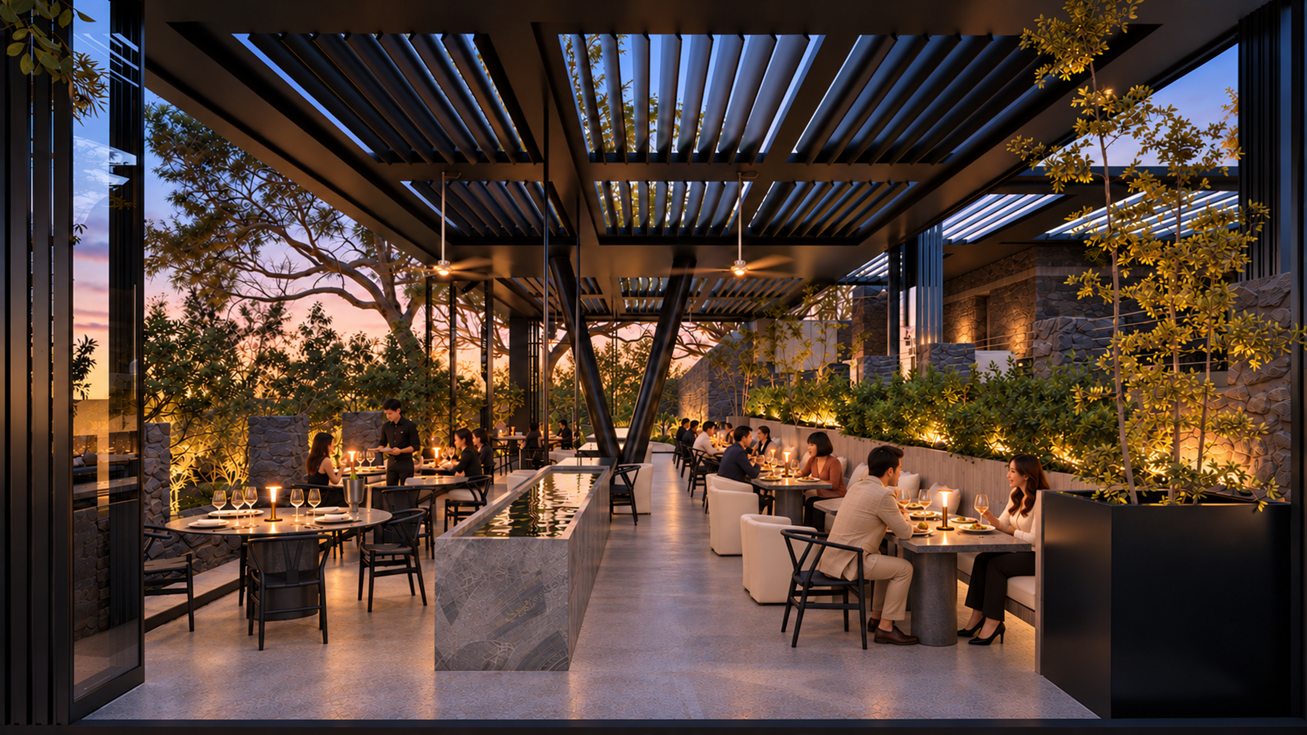 Restaurant Entrance Aisle 4K scaled
