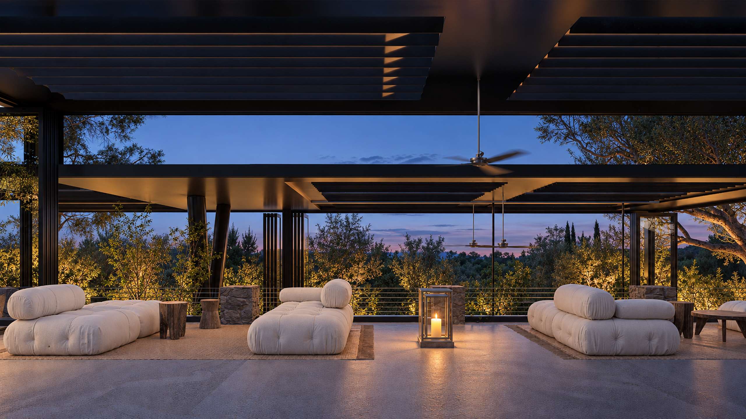 Restaurant Lounge Lanterns 4K scaled
